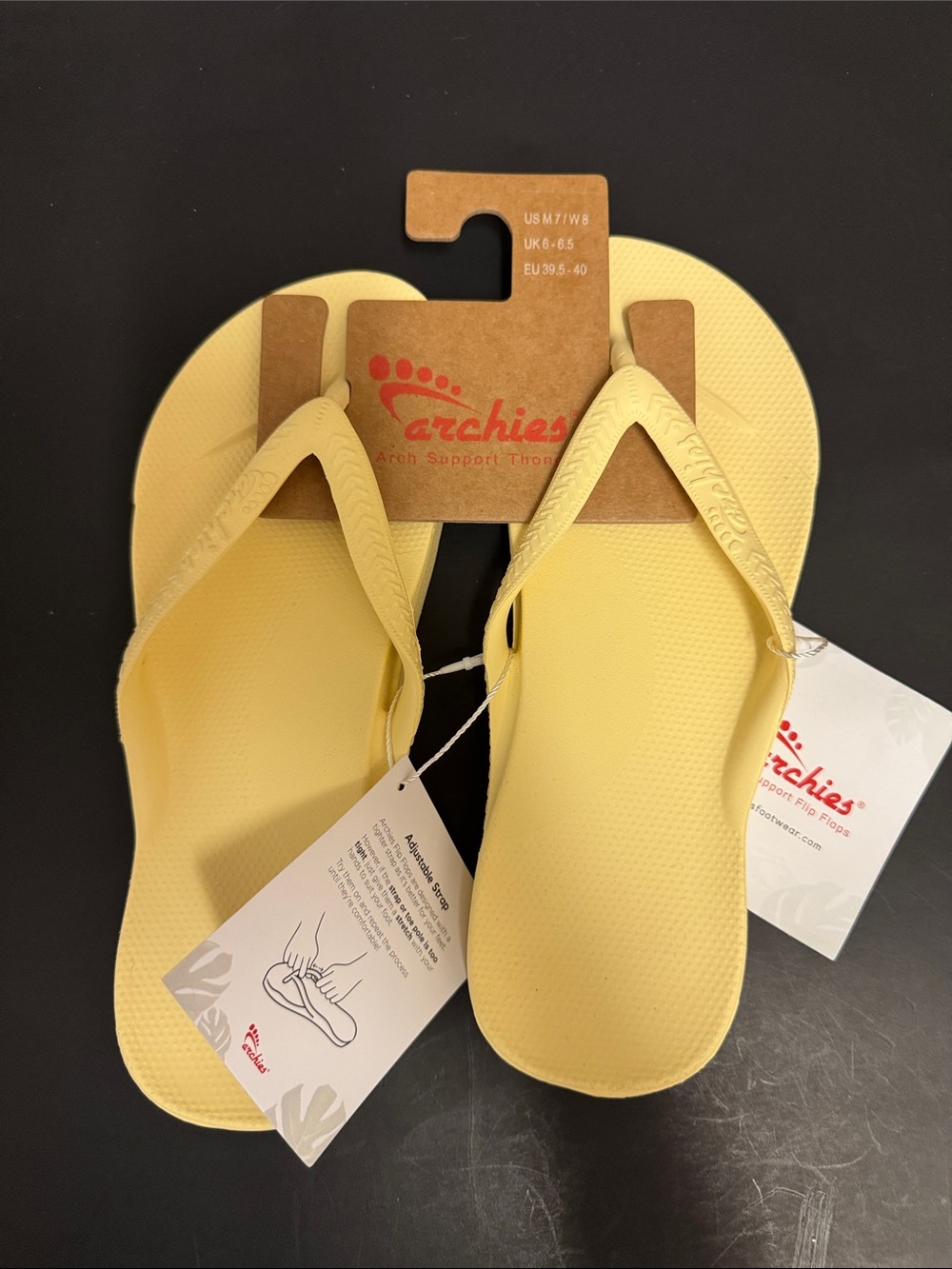 Archies Women's Yellow Supportive Flip Flop Sandals